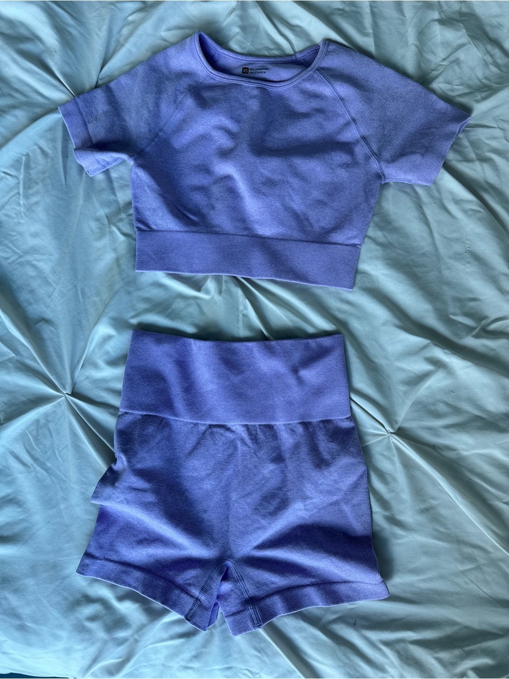Girls' Purple High-Waist Athletic Shorts - Brand Unknown